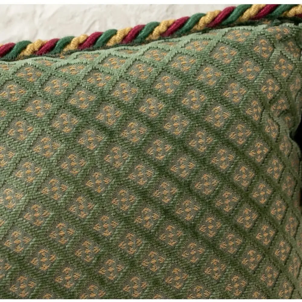 Passamaneria Toscana Tassel Accent Pillow Textured Lattice